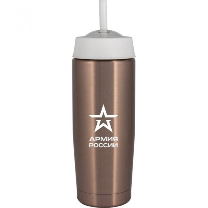 Термостакан с трубочкой THERMOS АРМИЯ РОССИИ "КАТЮША" из нержавеющей стали, 0,47 л (бронзовый) 589743 Термостакан с трубочкой THERMOS АРМИЯ РОССИИ "КАТЮША" из нержавеющей стали, 0,47 л (бронзовый) 589743